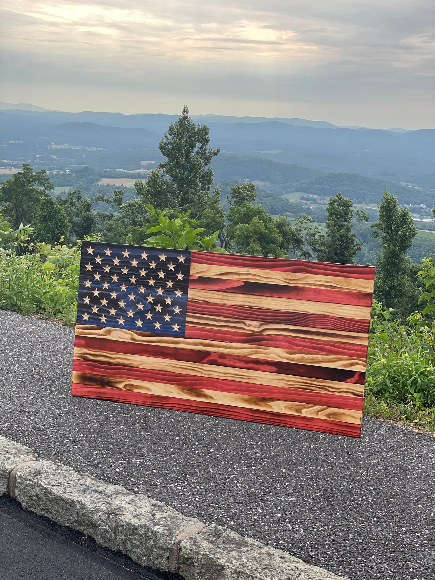 Old Glory American Wooden Flag